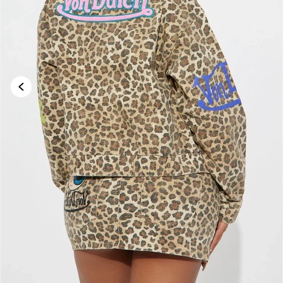 Von Dutch Leopard Print skirt Set BRAND NEW, NEVER WORN!!! - Picture 2 of 2
